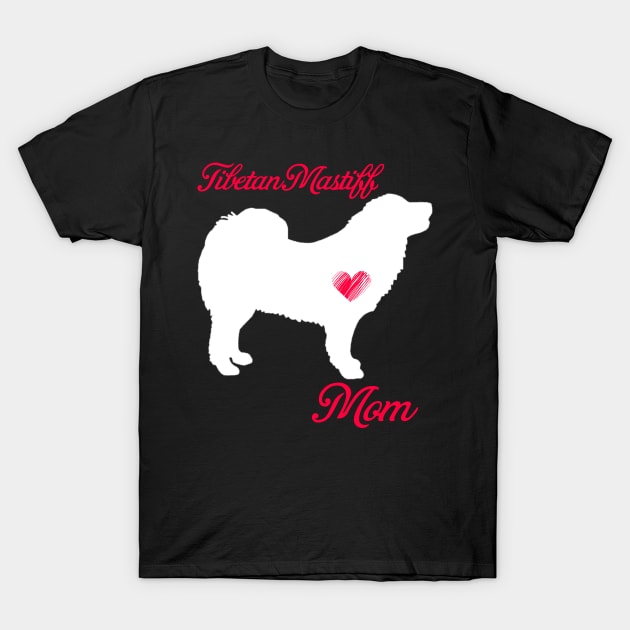Tibetan mastiff mom   cute mother's day t shirt for dog lovers T-Shirt by jrgenbode